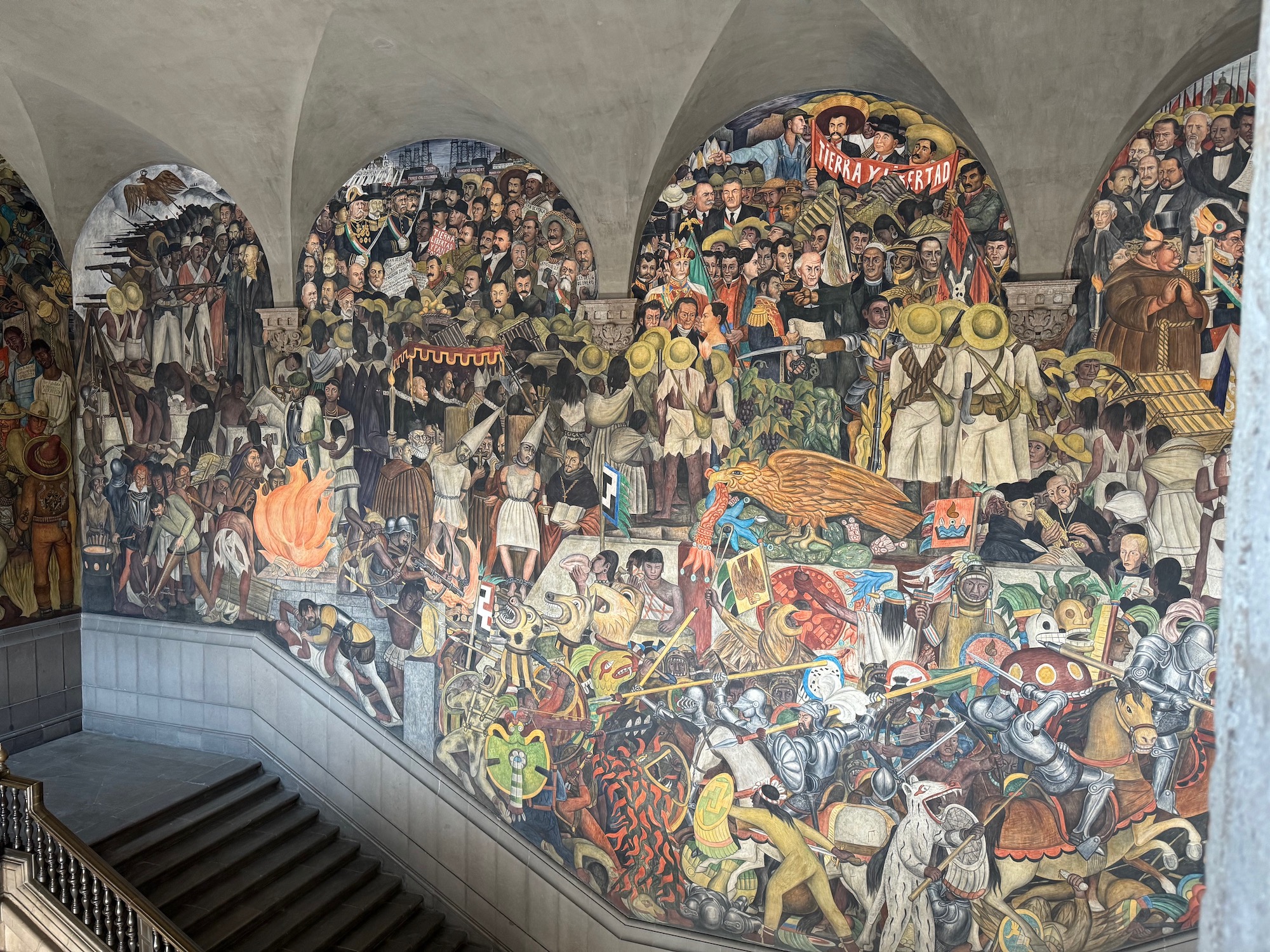 Part of the Diego Rivera mural, Mexico City